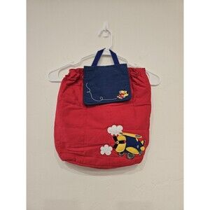 Stephen Joseph Quilted Red Airplane Children Backpack